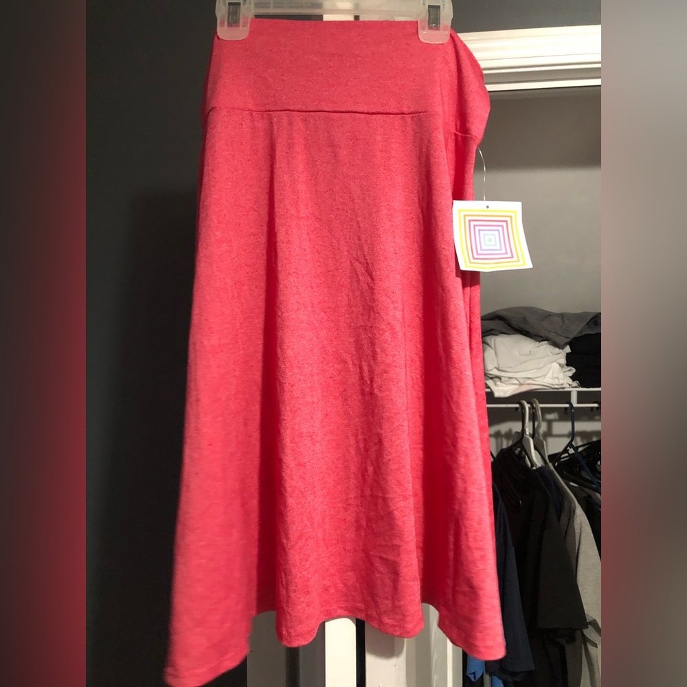 NWT Large Heathered Pink LULAROE AZURE skirt